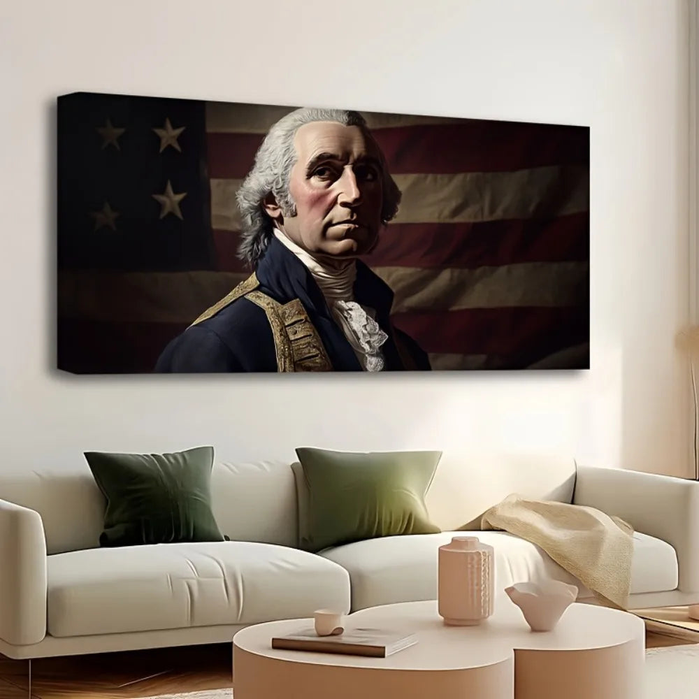 Hign-concerned George Washington American Flag Interior