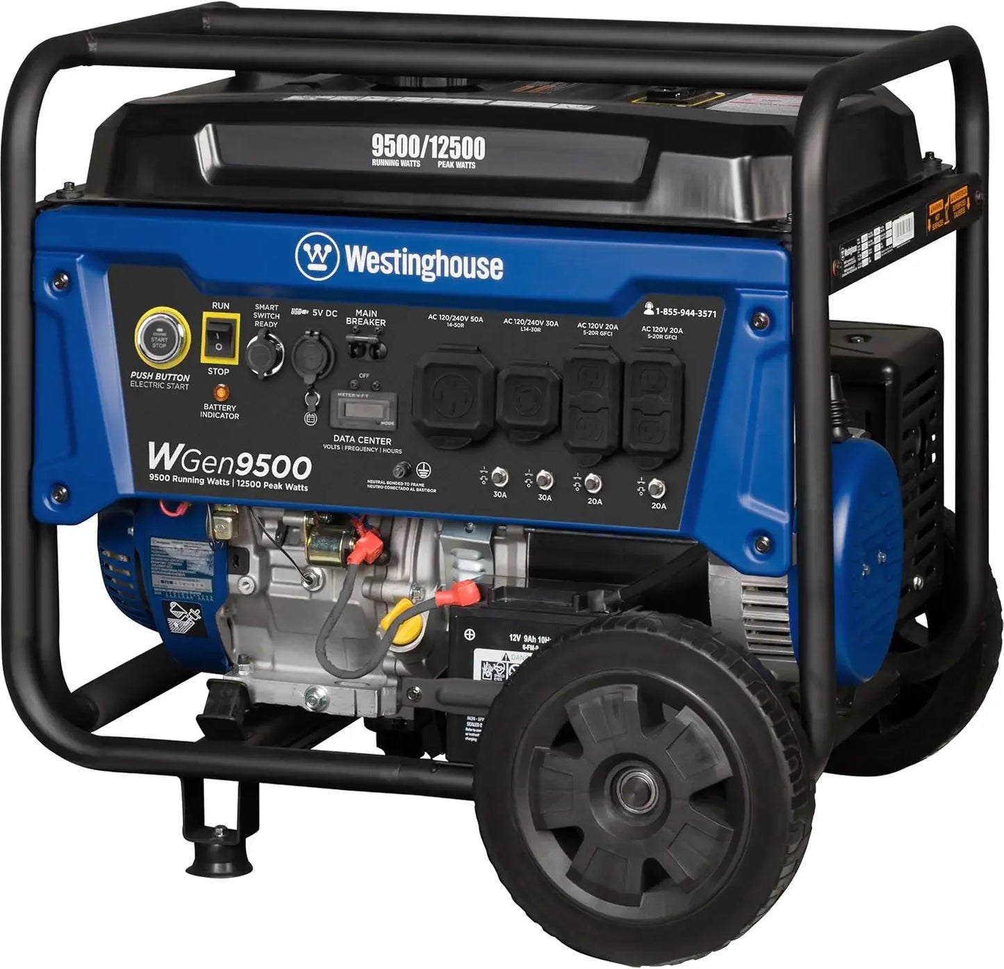XMSJ Outdoor Power Equipment 12500 Watt Portable Generator With Remote Start