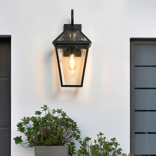 ARLGSITE Outdoor Wall Light With Glass Panel Waterproof