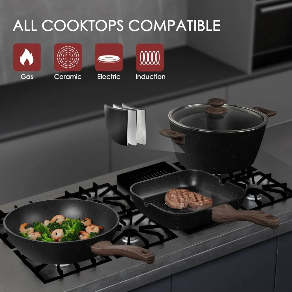 Iosn Pots And Pans Set Nonstick 31 Piece Cookware Bundle