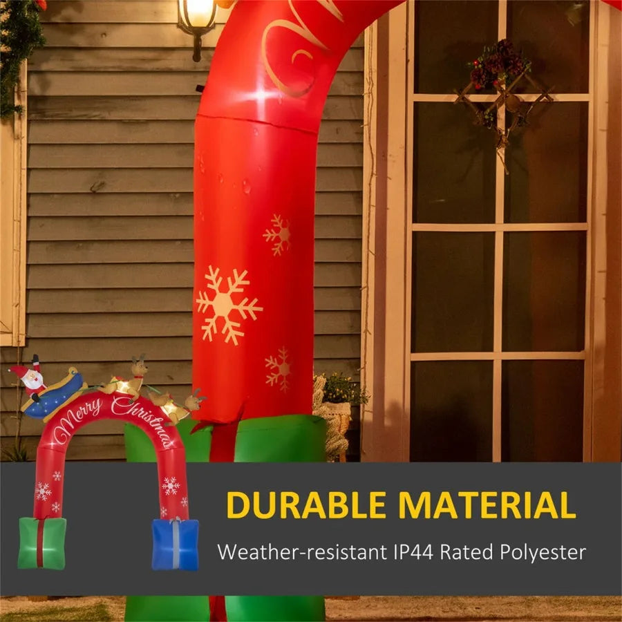 Hign-concerned Santa Sled Arch Outdoor LED Inflatable