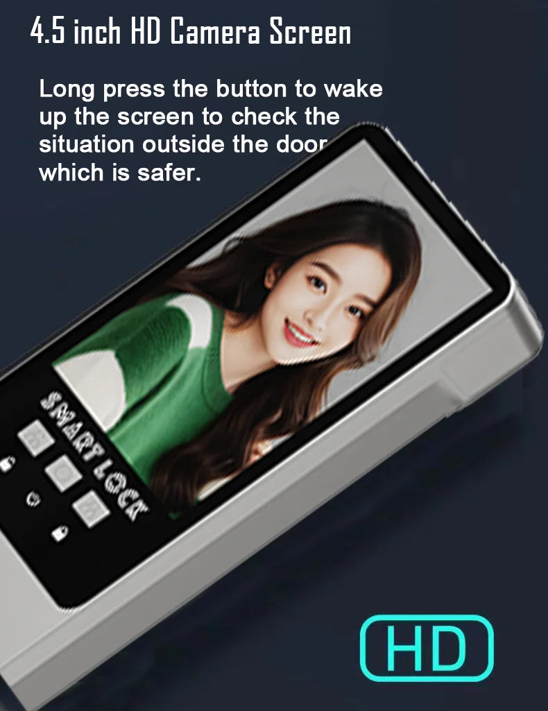 YKESDL Smart Door Lock With 3D Face Recognition And Camera