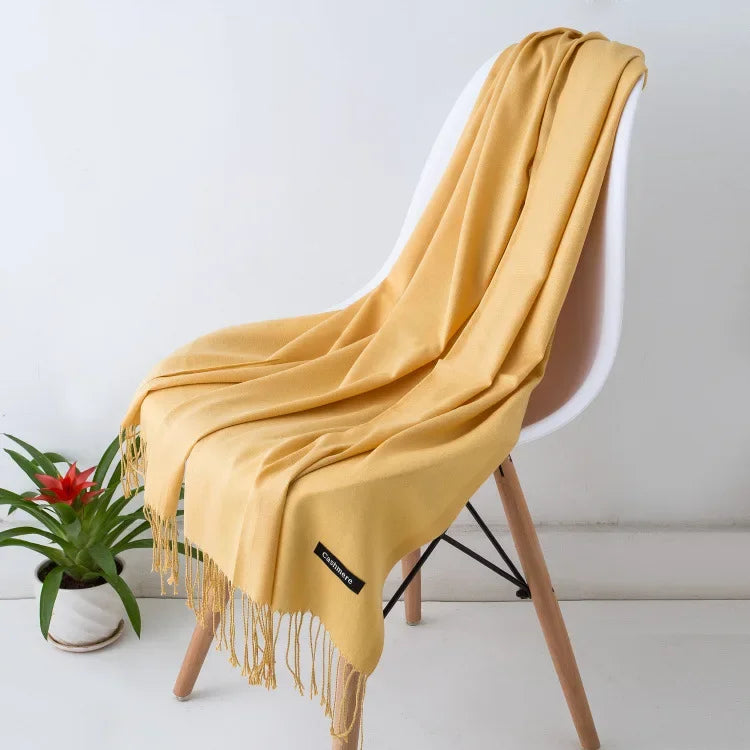 Sanmaihuacn Pashmina Scarf Cashmere Feel Headscarf Winter