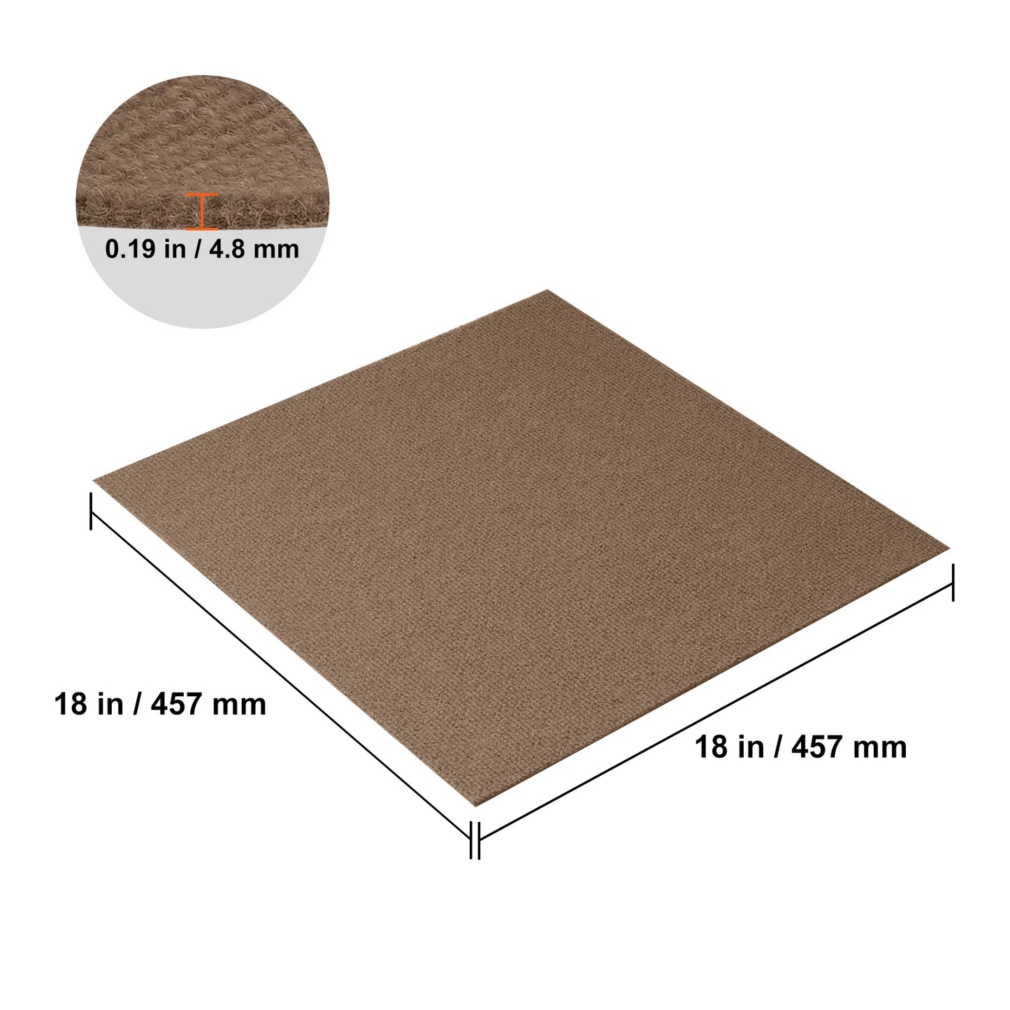 SucceBuy Peel And Stick Carpet Tiles Self Adhesive Flooring
