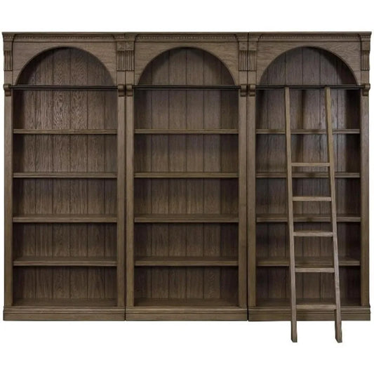 XMSJ Bookcase Wall With Ladder Storage Display Shelf Unit