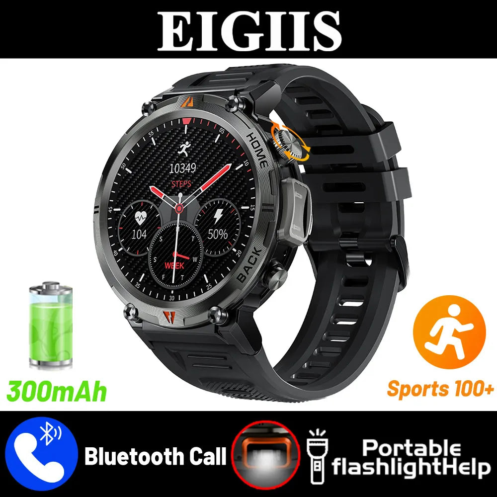 EIGIIS KE3 Smartwatch For Men Bluetooth Call Full Touch HealthMonitor