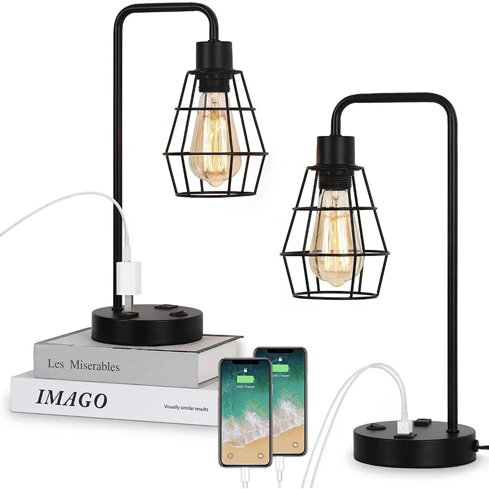 Living Room Table Lamp Set Of 2 Nightstand Lamps Bundle