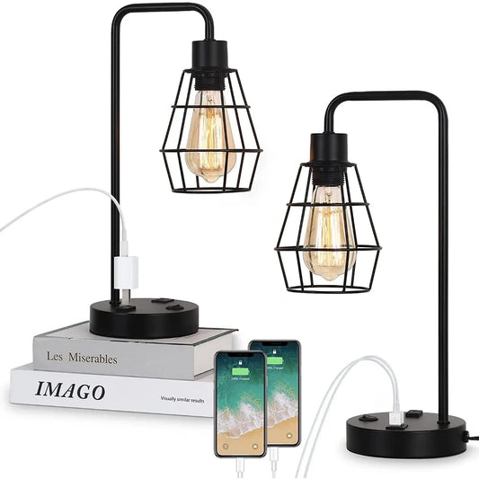 Living Room Table Lamp Set Of 2 Nightstand Lamps Bundle