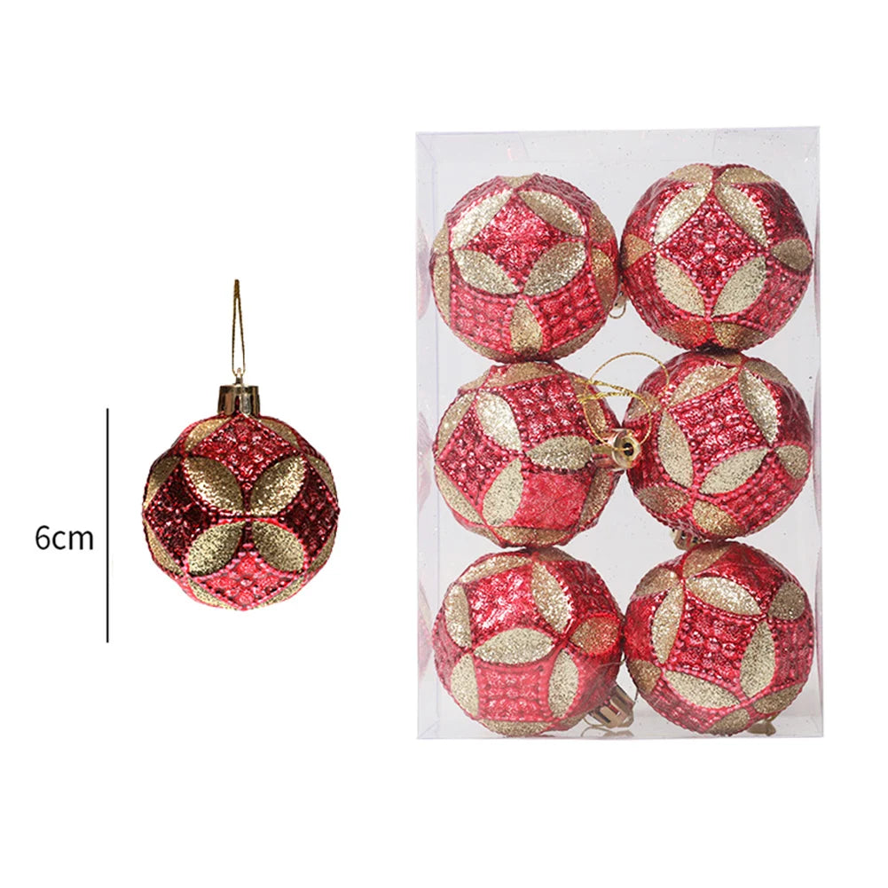 Electronic Christmas Ball Ornaments Shatterproof 6pcs Pack
