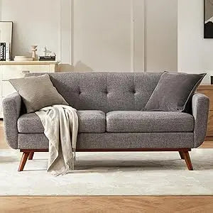 DAFIFY Mid Century Loveseat Sofa Tufted Upholstery