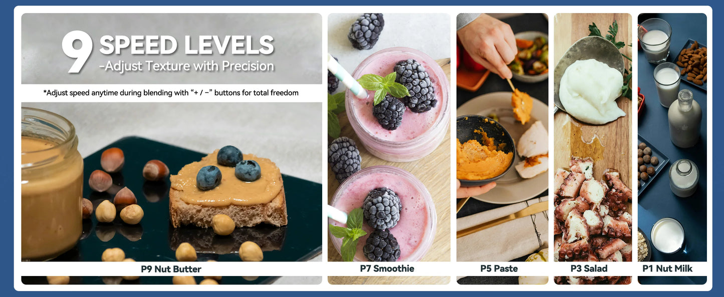 Astralship ASH01-B 1500W High Speed Countertop Blender 14 Presets Auto Clean