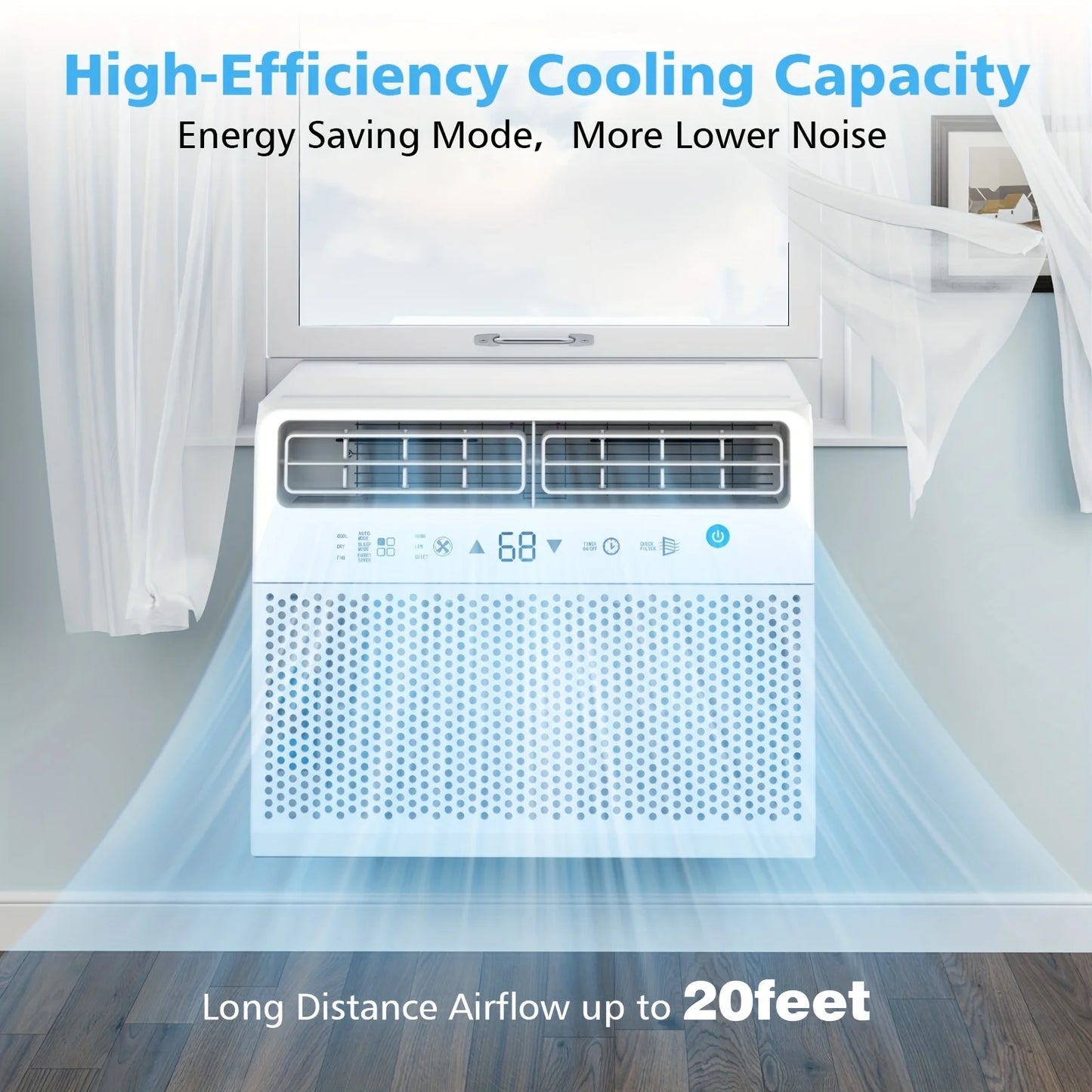 U Shaped Window Air Conditioner With Remote And Energy Saving