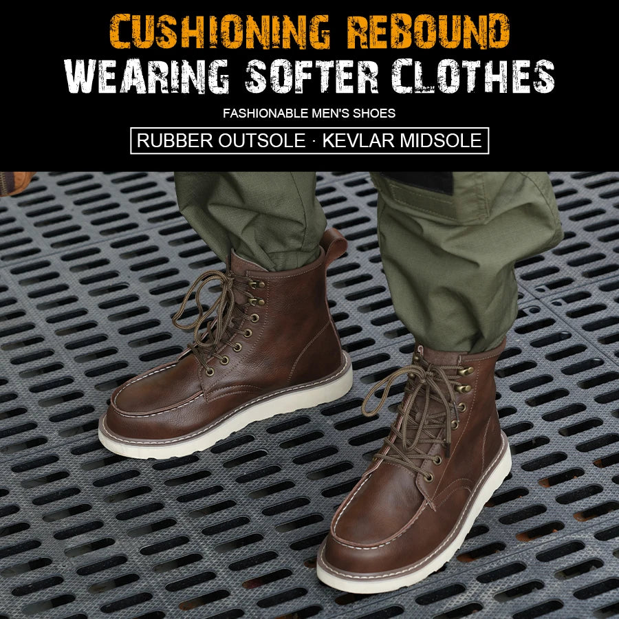 Two Layer Cowhide High Top Anti Smash Puncture Safety Boots