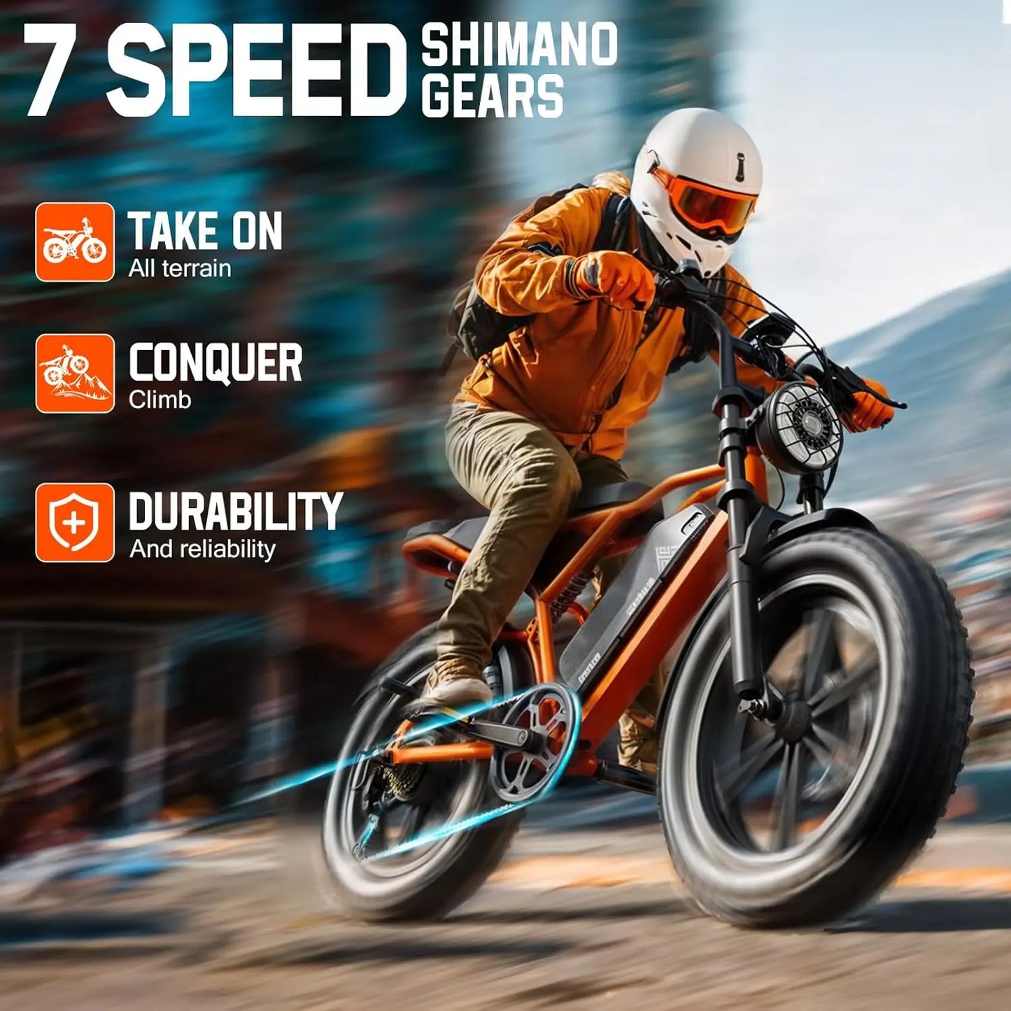 TST R002S 1500W Electric Fat Tire Bike All Terrain Cruiser