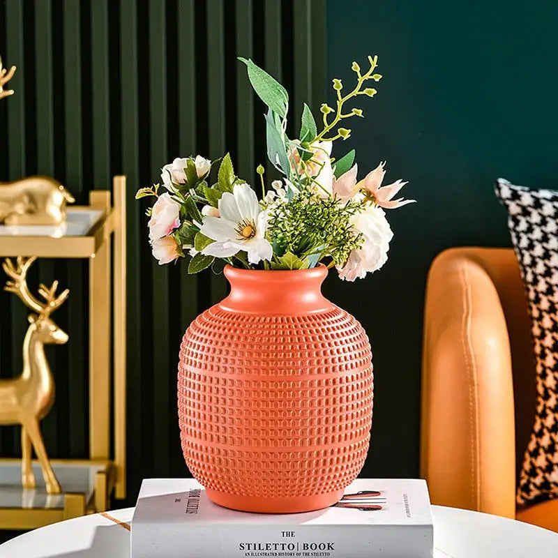 Function Ceramic Look Vase Centerpiece For Home Decor