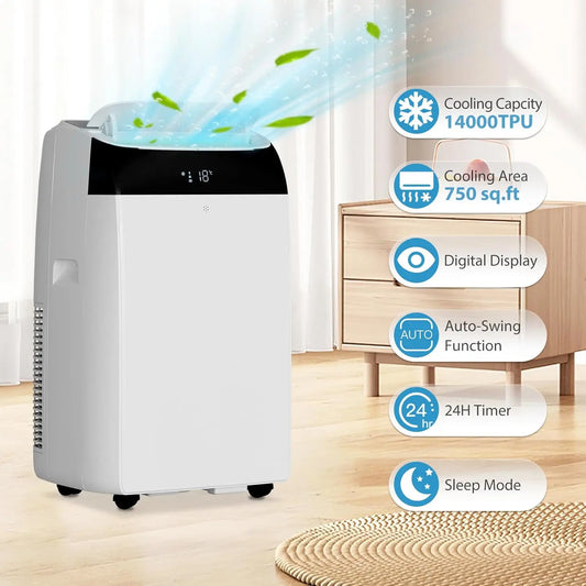 Acekool Portable Air Conditioner With Dehumidifier And Remote