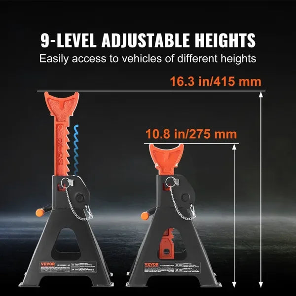 VEVOR Jack Stands 3 Ton Capacity Double Locking for SUVs
