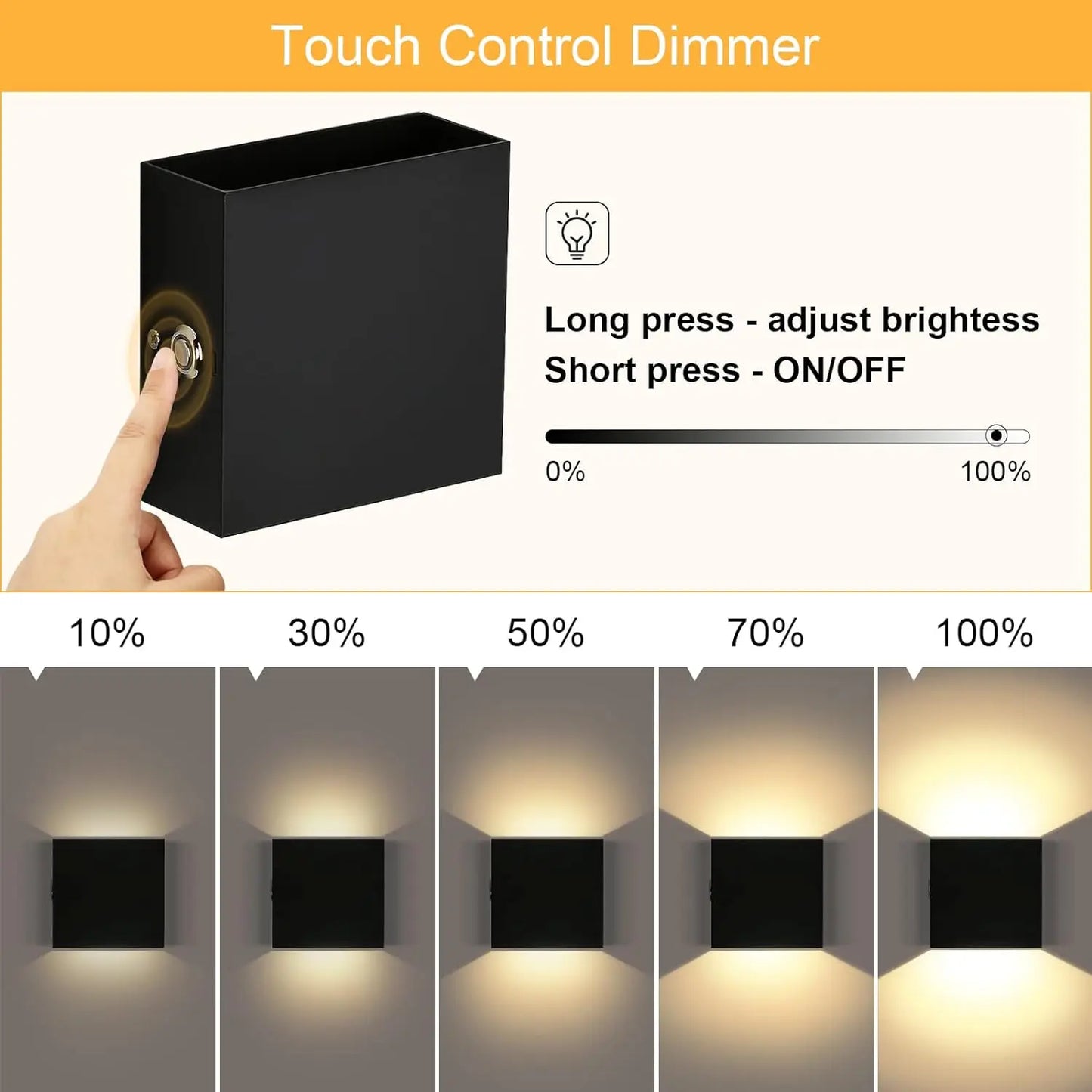 Lightess RGB Battery Operated Wall Sconce With Remote