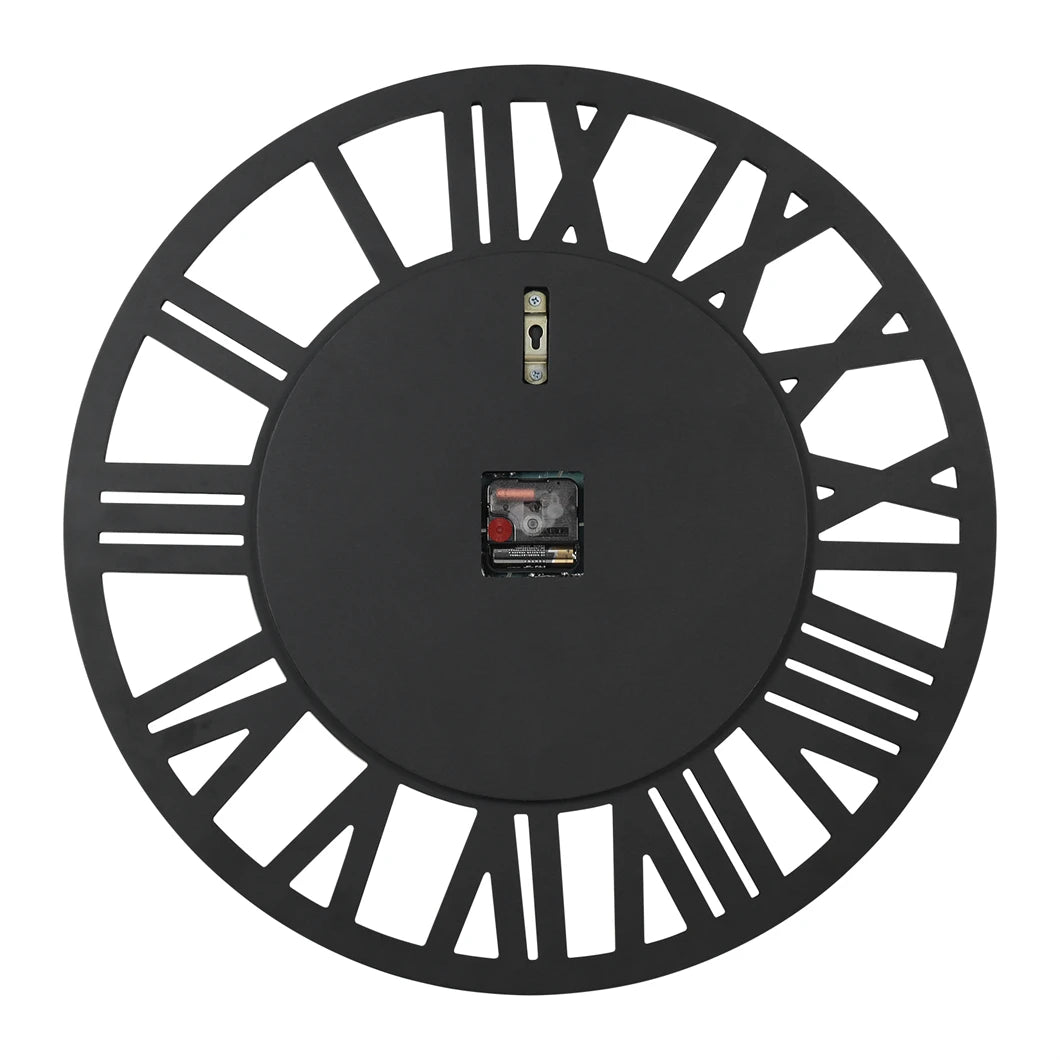 Combination Wall Clock Mirrored With Roman Numerals