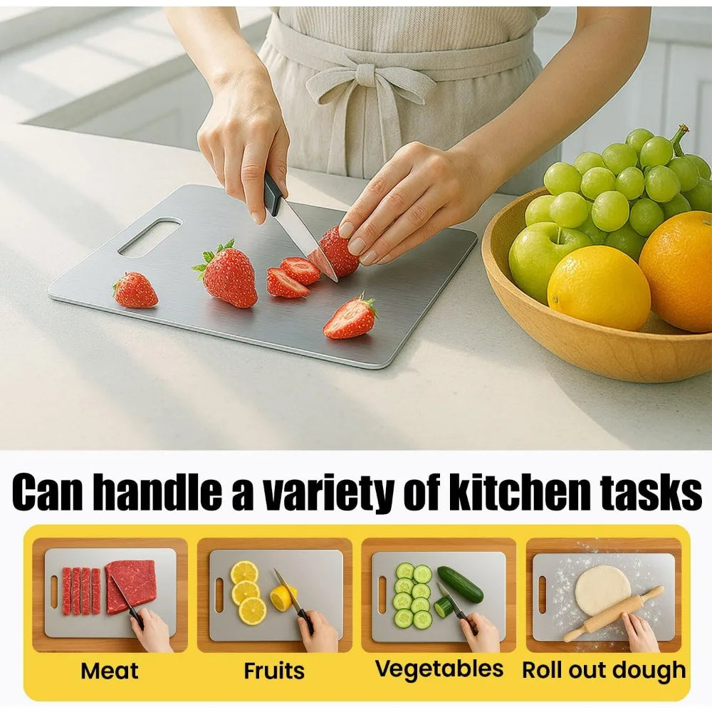 Titanium Cutting Board Set Three Pieces Durable Double Sided