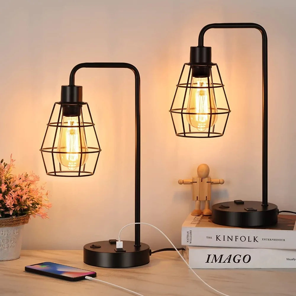 Living Room Table Lamp Set Of 2 Nightstand Lamps Bundle