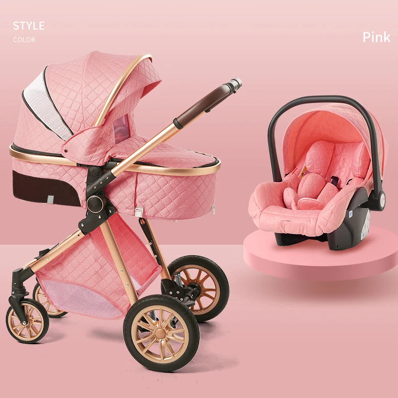 Certification Luxury 3 In 1 Baby Stroller Pushchair