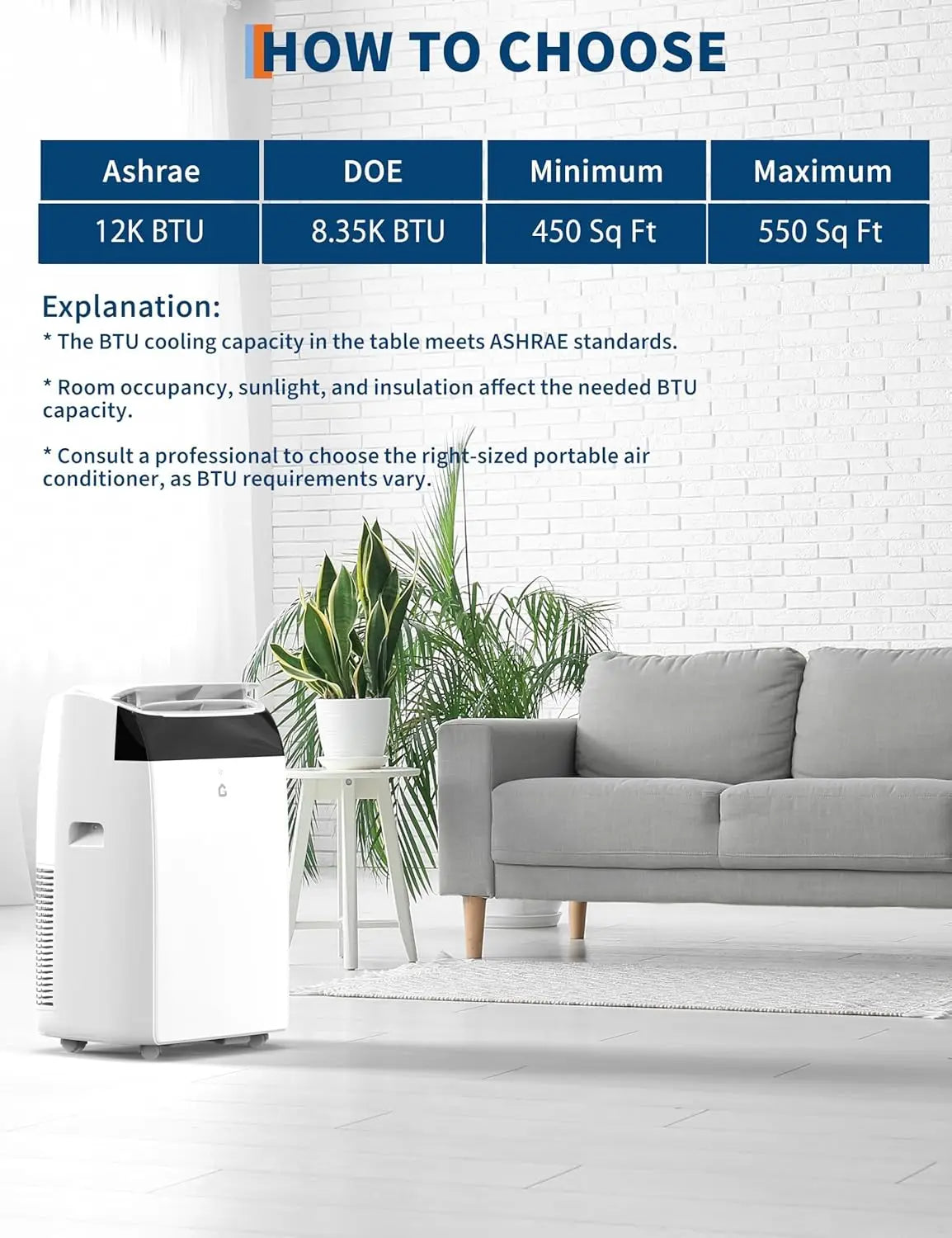 Acekool 12000 BTU Portable AC With Remote And Timer
