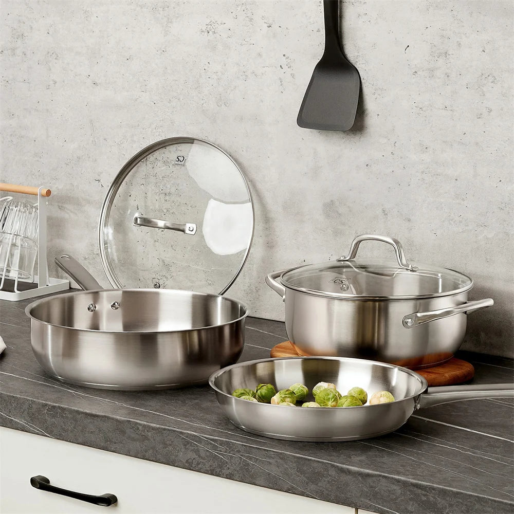KOCH SYSTEME CS Stainless Steel Cookware Set Induction Safe Pots Pans