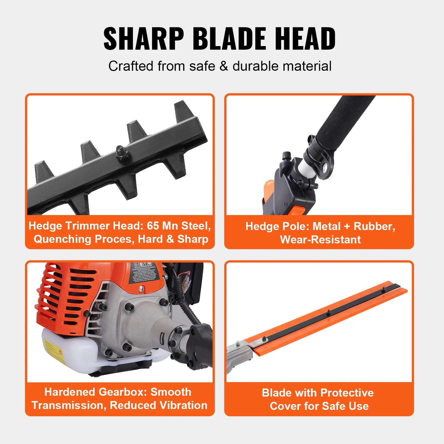 SucceBuy 52cc Six In One Gas Hedge Trimmer Weed Eater Edger