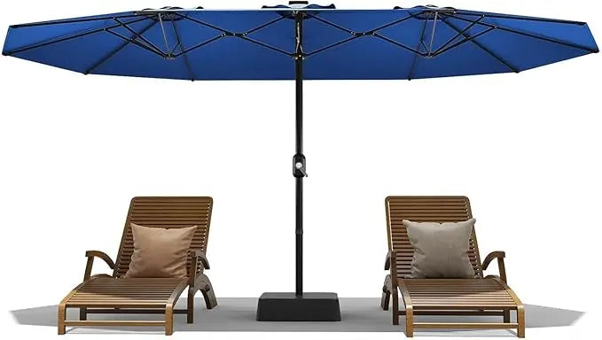 Highconcerned 15ft Rectangular Patio Umbrella With Base Included