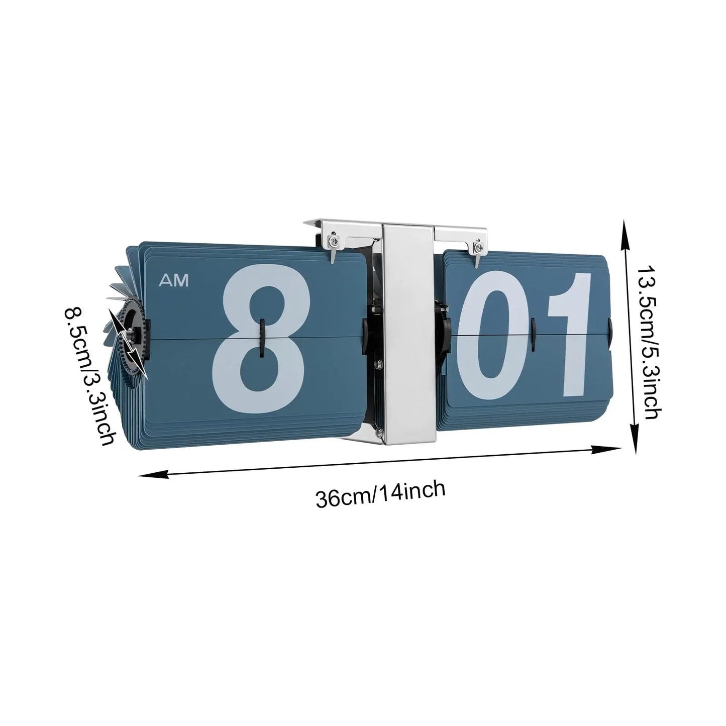 Flip Clock, Retro Flip Clock, Wall Clock, Tabletop Flip Clock, Battery Operated, Digital Display Screen, Wall-Mounted/Table-Top,
