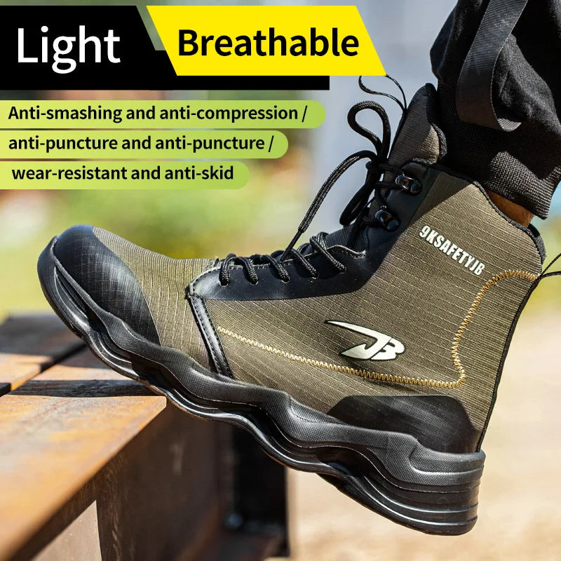 Men's Breathable Safety Shoes Anti Smash And Puncture Resistant