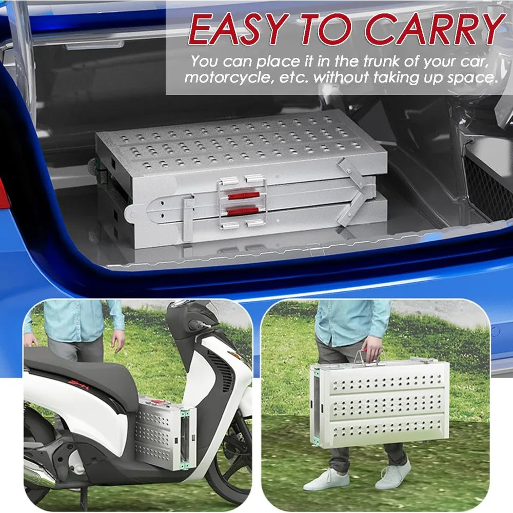 Aluminum Portable Scaffolding Platform Adjustable Height Folding Work Platform