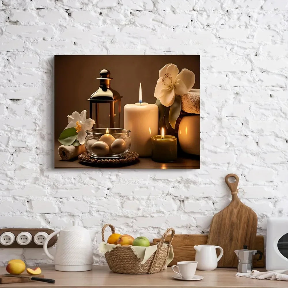Hign-concerned Wooden Frame Mural Art Home Decor Orchid