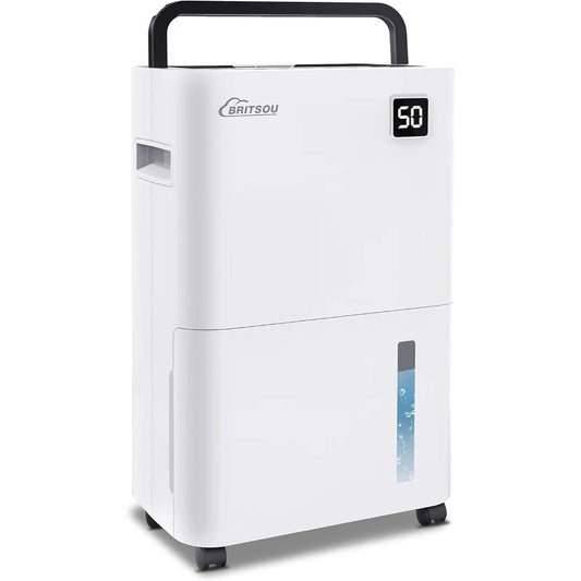 Britsou 50 Pint Dehumidifier For Basement With Drain Hose