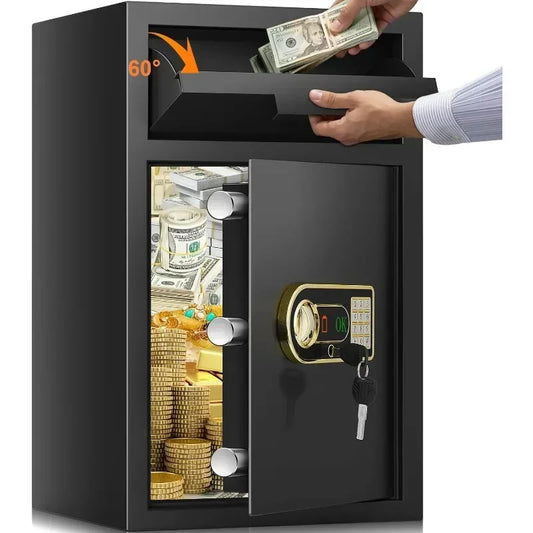 Tiskgg Fireproof Floor Safe Anti Theft Coin Slot Home Office