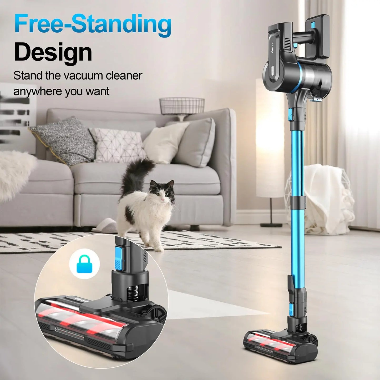 DEVOAC S11 Cordless Handheld Vacuum Cleaner 50 Min Runtime