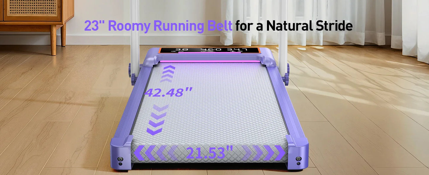 Folding Treadmill With Incline And RGB Lights Dual Screen