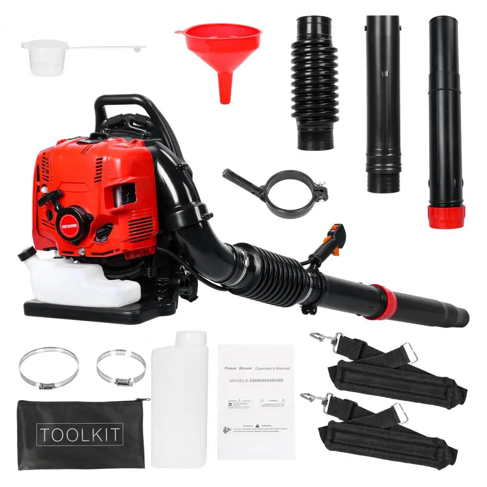 Micborve Backpack Leaf Blower 75.6CC 4 Stroke Gas 900CFM