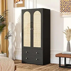Ticify High Gloss Wardrobe With Mirror Four Doors Drawers