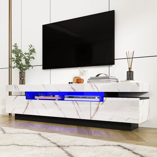 QiaoShiRen LED TV Stand Modern Entertainment Center With Storage