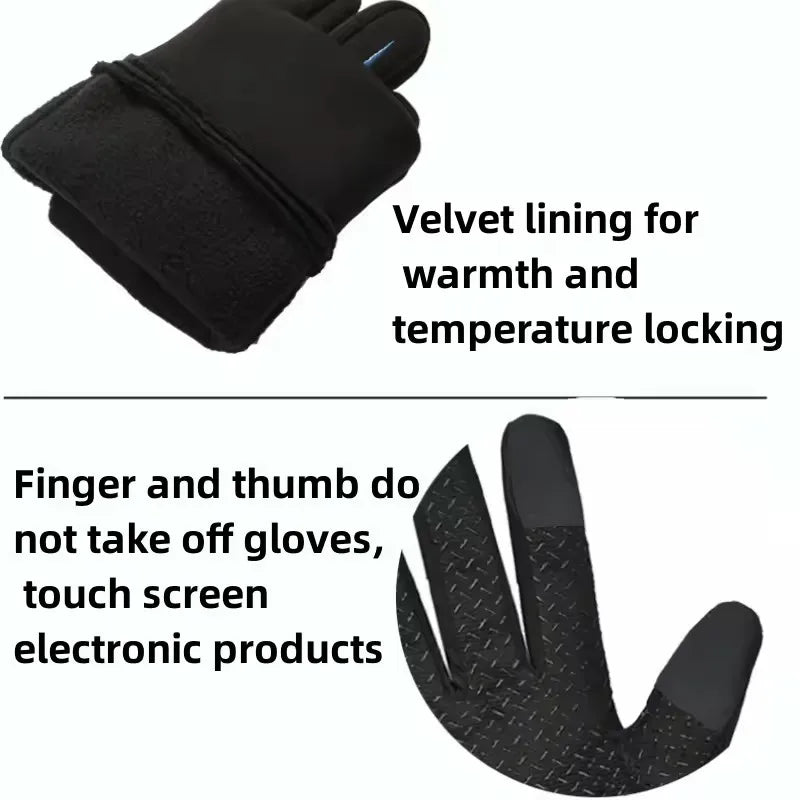Unisex Touch Screen Windproof Warm Gloves Waterproof Non Slip