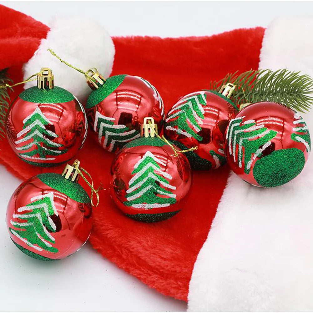 Electronic Christmas Ball Ornaments Shatterproof 6pcs Pack