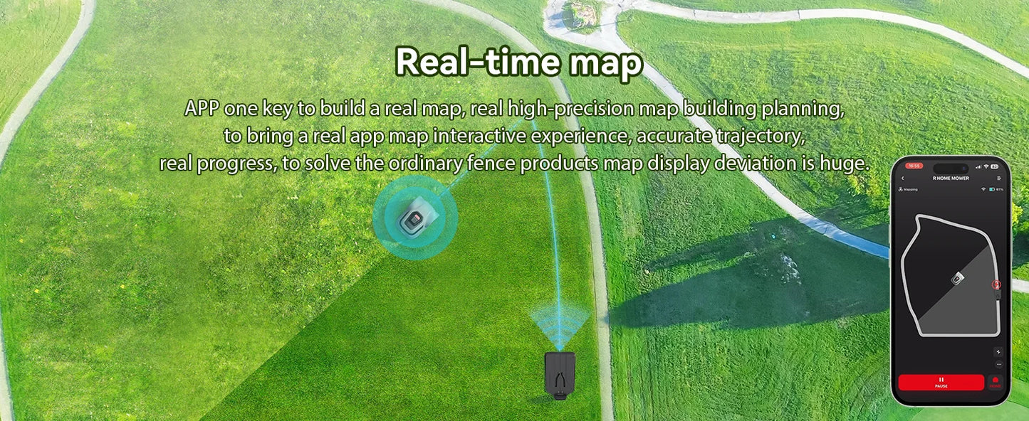 Redkey C TOF Robot Lawn Mower MGC1000 Automatic Charging