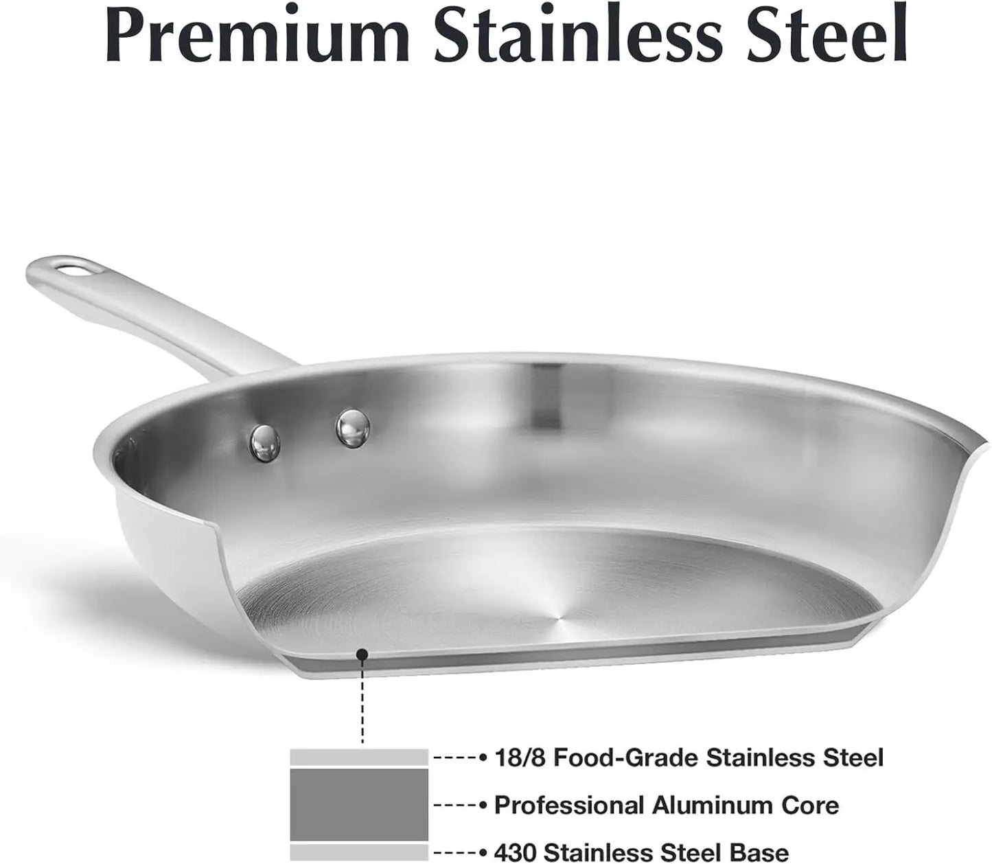 KOCH SYSTEME CS Stainless Steel Pan Set For Induction Cookware
