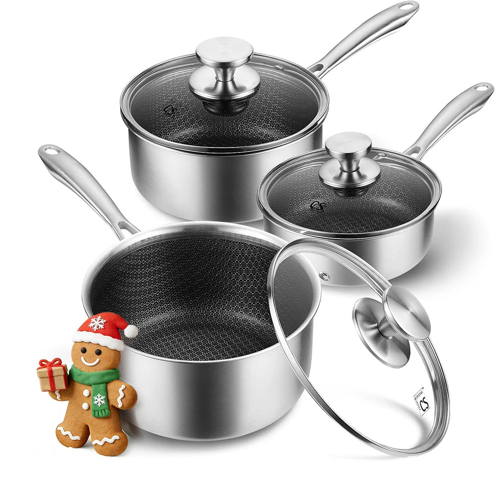 KOCH SYSTEME CS Stainless Steel Saucepan Set Induction Compatible