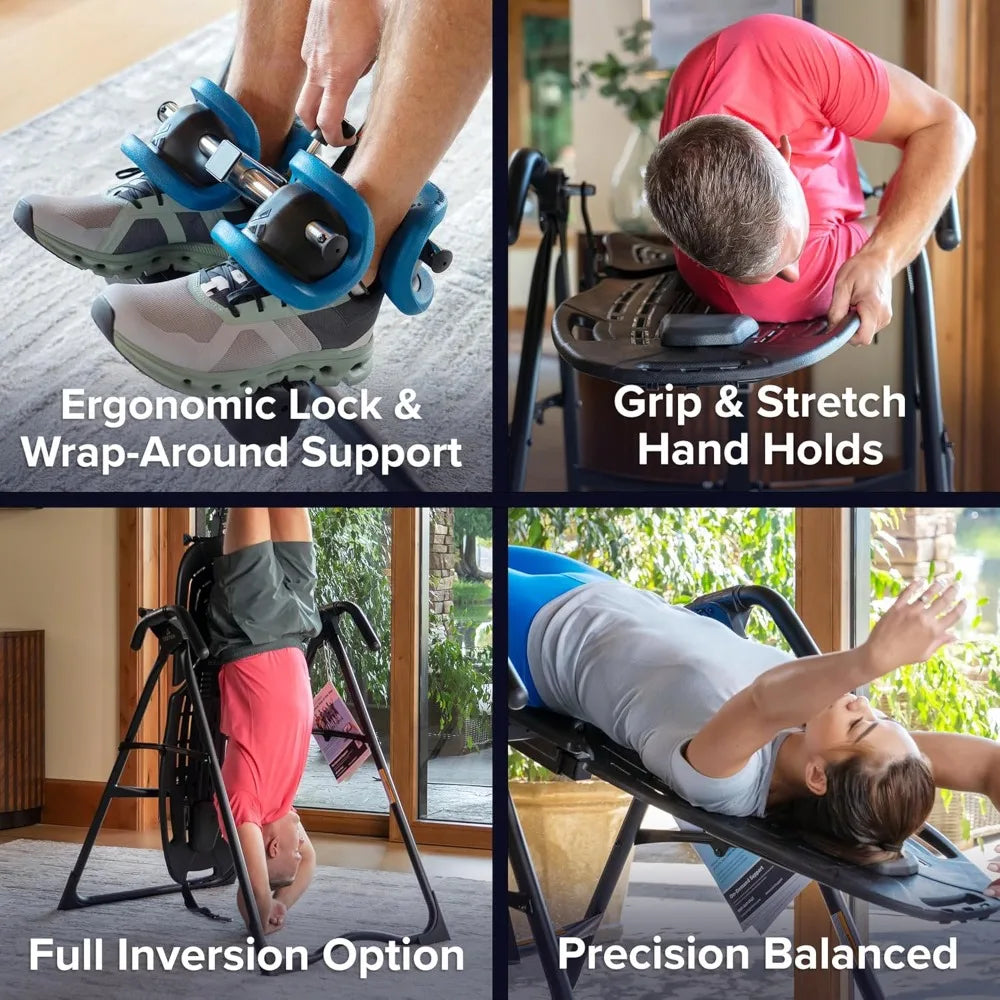 EP-560 Inversion Table With Accessories For Back Pain Relief 300 Lb Capacity