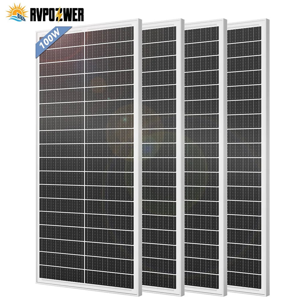 Rvpozwer 100W Mono Solar Panel N-Type Rigid 25 Percent High Efficiency