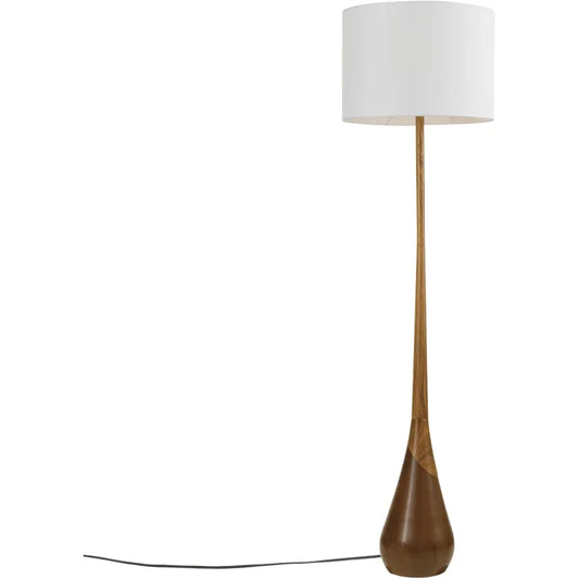 Novogratz Globe Harrington Floor Lamp Two Tone Wood Base