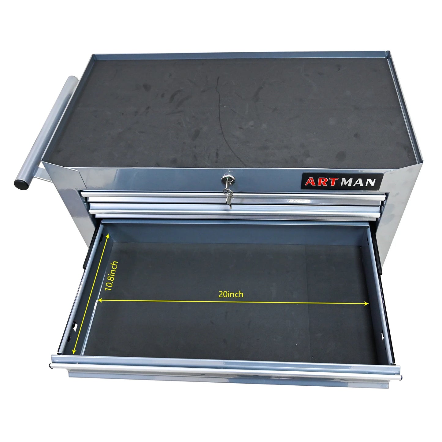 7 Drawer Rolling Tool Cabinet With Key Lock For Garages